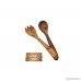 Wrenbury Rustic Olive Wood Set of 5 Utensils - Spatula Slotted Spatula Cooking Spoon and Salad Servers - B01D34PYVY